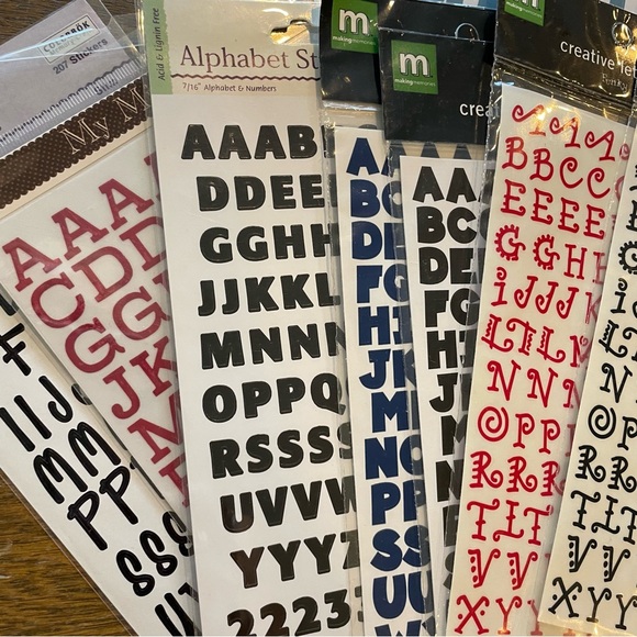 Alphabet Sticker Scrapbooking Creative Letter Colors Glitter Bundle - Picture 6 of 7